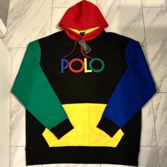 Men’s Polo Ralph Lauren Big and Tall Colorblock Pullover Hoodie - Picture 1 of 4